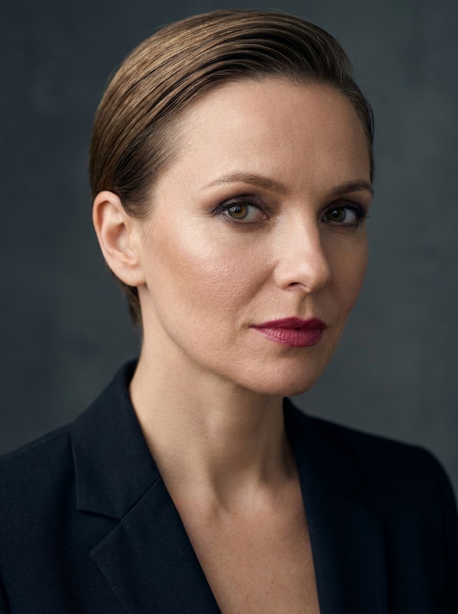 Sleek Pixie nach hinten gestylt - Sleek Frisuren für kurze Haare